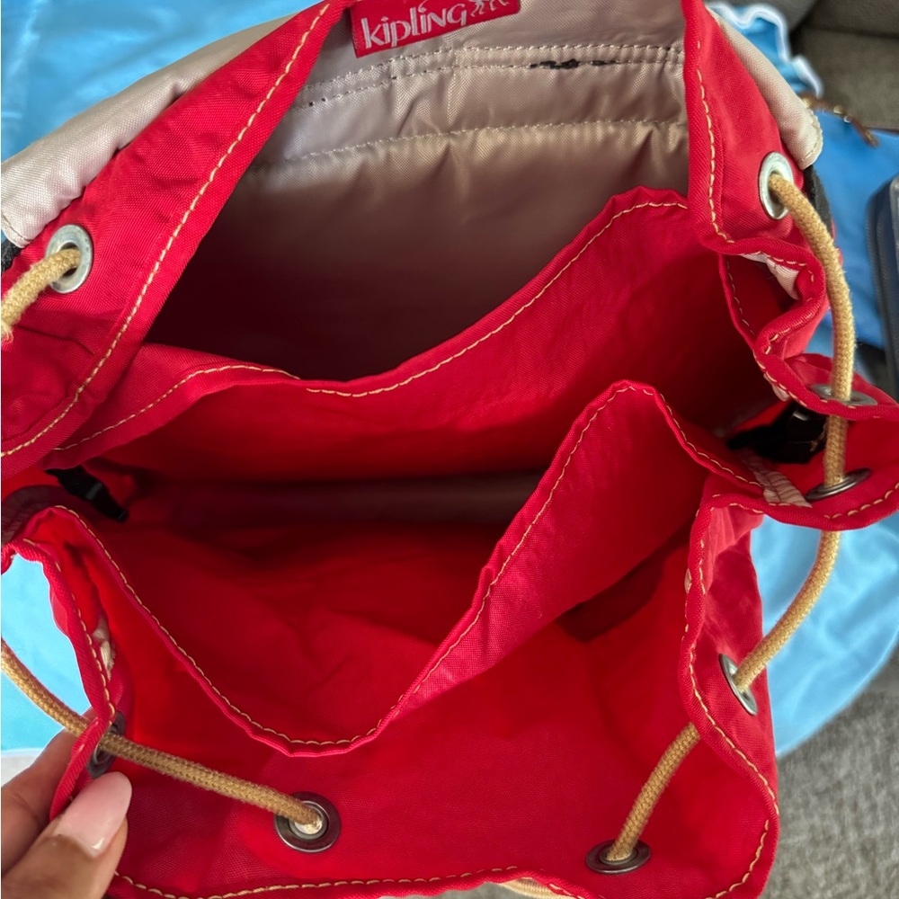 Red Kipling Drawstring Backpack - image 6